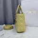 Perfetto Replica Borsa Dior Lady Dior Piccolo Cannage Gialla Imitazione Outlet
