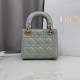 Perfetto Replica Borsa Dior Lady Dior Mini Cannage Verde Imitazione Outlet