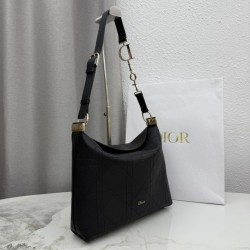 Perfetto Replica Borse a tracolla Media Diorly Nera Imitazione Outlet