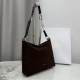 Perfetto Replica Borsa a tracolla Media Dior Diorly pelle scamosciata cioccolato Imitazione Outlet