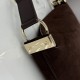 Perfetto Replica Borsa a tracolla Media Dior Diorly pelle scamosciata cioccolato Imitazione Outlet