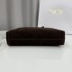 Perfetto Replica Borsa a tracolla Media Dior Diorly pelle scamosciata cioccolato Imitazione Outlet