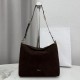 Perfetto Replica Borsa a tracolla Media Dior Diorly pelle scamosciata cioccolato Imitazione Outlet