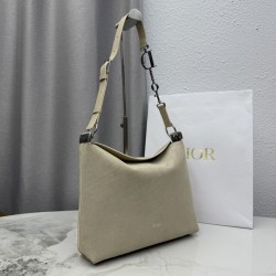 Perfetto Replica Borsa a tracolla Media Dior Diorly pelle scamosciata Albicocca Imitazione Outlet