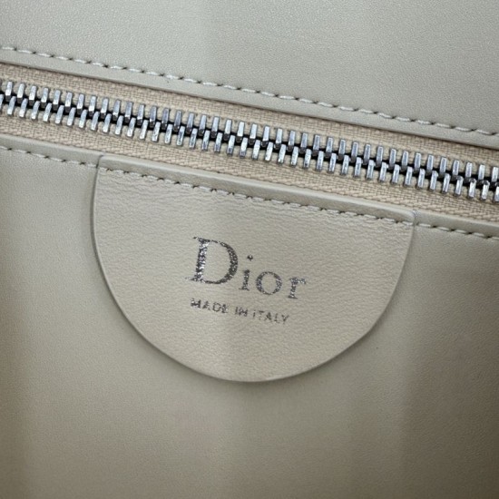 Perfetto Replica Borsa a tracolla Media Dior Diorly pelle scamosciata Albicocca Imitazione Outlet