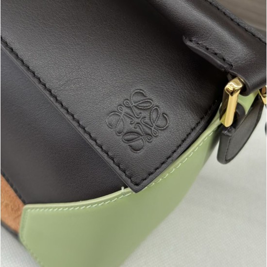 Perfetto Replica Borsa Piccola Loewe Puzzle Edge in pelle/camoscio multicolore Imitazione Outlet