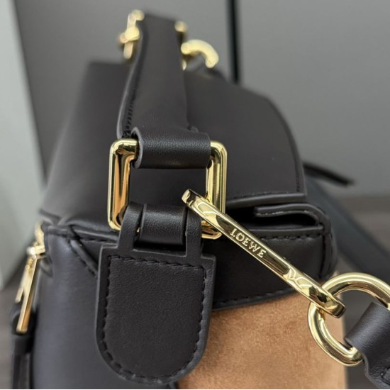 Perfetto Replica Borsa Piccola Loewe Puzzle Edge in pelle/camoscio multicolore Imitazione Outlet