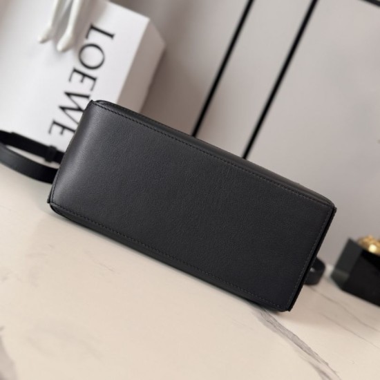 Perfetto Replica Borsa Piccola Loewe Panta Puzzle nera Imitazione Outlet
