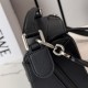 Perfetto Replica Borsa Piccola Loewe Panta Puzzle nera Imitazione Outlet