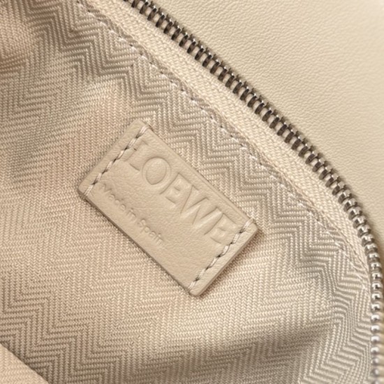 Perfetto Replica Borsa Piccola Loewe Panta Puzzle Beige Imitazione Outlet