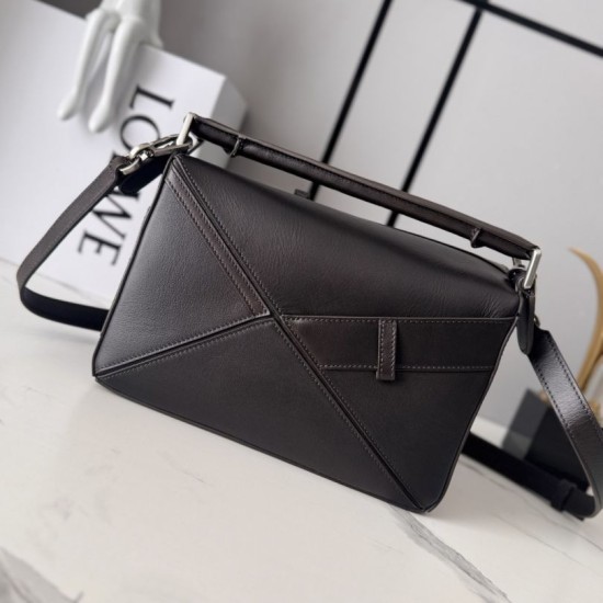 Perfetto Replica Borsa Piccola Loewe Panta Puzzle Cioccolato Imitazione Outlet