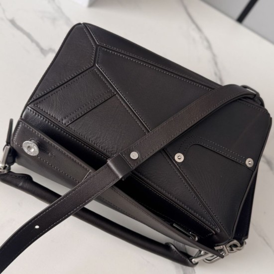 Perfetto Replica Borsa Piccola Loewe Panta Puzzle Cioccolato Imitazione Outlet