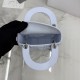 Perfetto Replica Borsa Dior Lady Dior Mini Cannage Blu Imitazione Outlet