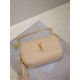 Perfetto Replica Borsa a tracolla Trapuntato Lou Mini YSL Saint Laurent Albicocca Imitazione Outlet