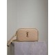 Perfetto Replica Borsa a tracolla Trapuntato Lou Mini YSL Saint Laurent Albicocca Imitazione Outlet