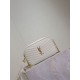 Perfetto Replica Borsa a tracolla Trapuntato Lou Mini YSL Saint Laurent Bianco Imitazione Outlet