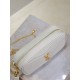 Perfetto Replica Borsa a tracolla Trapuntato Lou Mini YSL Saint Laurent Bianco Imitazione Outlet