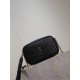 Perfetto Replica Borsa a tracolla Trapuntato Lou Mini YSL Saint Laurent Nero Imitazione Outlet