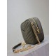 Perfetto Replica Borsa a tracolla Trapuntato Lou Mini YSL Saint Laurent Verde Imitazione Outlet