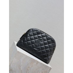 Perfetto Replica Pochette grande YSL Saint Laurent Cassandre trapuntata e ricamata Nera Imitazione Outlet