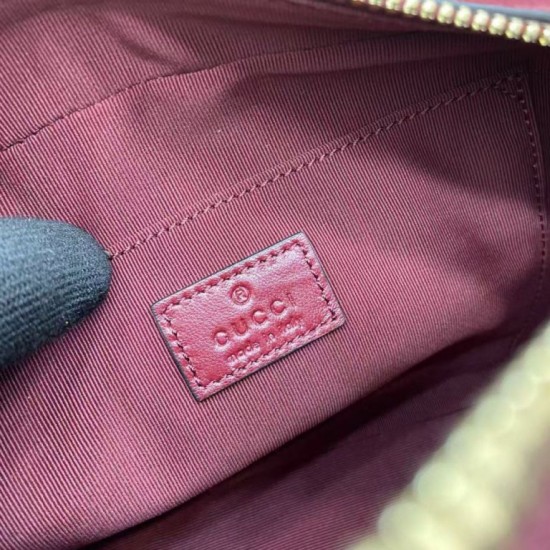 Perfetto Replica Borsa a tracolla Piccola Gucci 855273 GG Marmont Rossa Imitazione Outlet