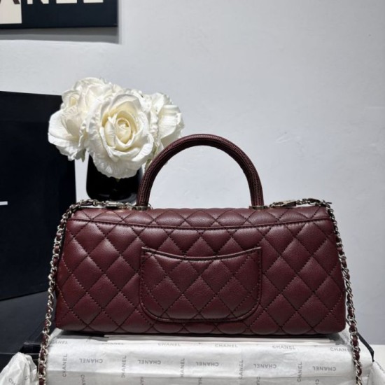 Borse Chanel 26P piccola con manico Coco AS6091 Borgogna False Fatte Bene Online Perfetto Replica Borse Chanel 26P piccola con manico Coco AS6091 Borgogna Imitazione Outlet