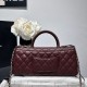 Borse Chanel 26P piccola con manico Coco AS6091 Borgogna False Fatte Bene Online Perfetto Replica Borse Chanel 26P piccola con manico Coco AS6091 Borgogna Imitazione Outlet