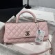 Perfetto Replica Borse Chanel 26P piccola con manico Coco AS6091 Rosa Imitazione Outlet