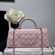 Perfetto Replica Borse Chanel 26P piccola con manico Coco AS6091 Rosa Imitazione Outlet