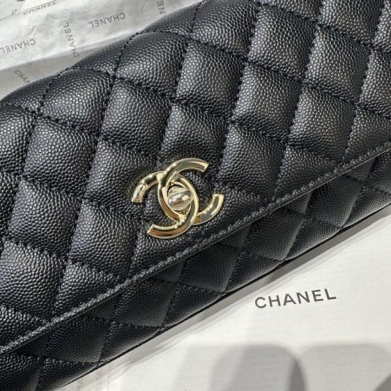 Perfetto Replica Borse Chanel 26P piccola con manico Coco AS6091 nera Imitazione Outlet