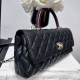 Perfetto Replica Borse Chanel 26P piccola con manico Coco AS6091 nera Imitazione Outlet
