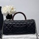 Perfetto Replica Borse Chanel 26P piccola con manico Coco AS6091 nera Imitazione Outlet