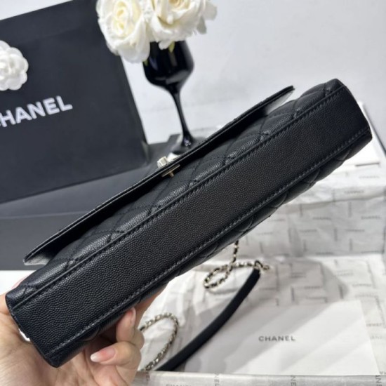 Perfetto Replica Borse Chanel 26P piccola con manico Coco AS6091 nera Imitazione Outlet