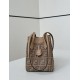 Perfetto Replica Mini borsa tote Fendi Origami tessuto jacquard Albicocca Imitazione Outlet