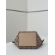 Perfetto Replica Mini borsa tote Fendi Origami tessuto jacquard Albicocca Imitazione Outlet