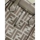 Perfetto Replica Mini borsa tote Fendi Origami tessuto jacquard Marrone Imitazione Outlet
