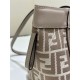 Perfetto Replica Mini borsa tote Fendi Origami tessuto jacquard Marrone Imitazione Outlet