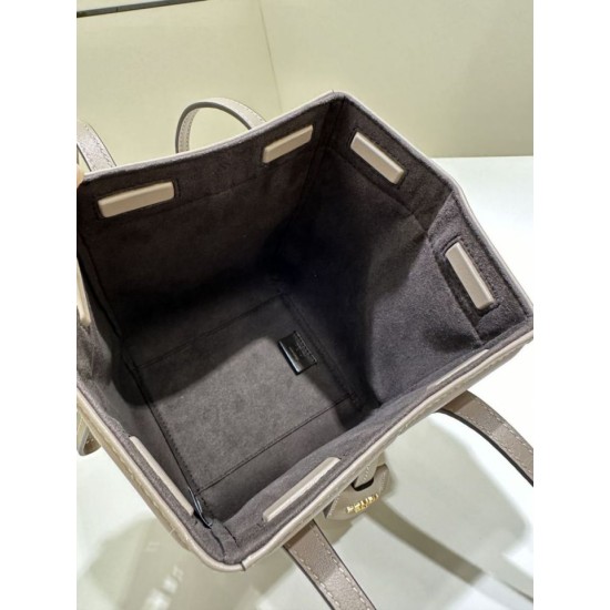 Perfetto Replica Mini borsa tote Fendi Origami tessuto jacquard Marrone Imitazione Outlet