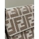 Perfetto Replica Portafoglio Fendi con catena, modello Baguette in tessuto jacquard FF marrone Imitazione Outlet