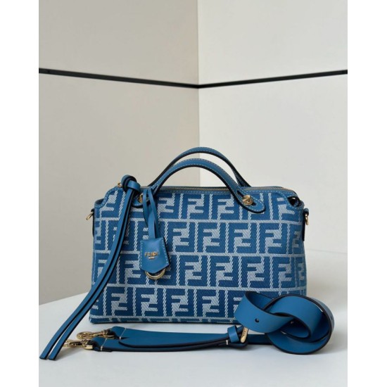 Perfetto Replica Borsa a mano media Fendi By The Way morbida blu Imitazione Outlet