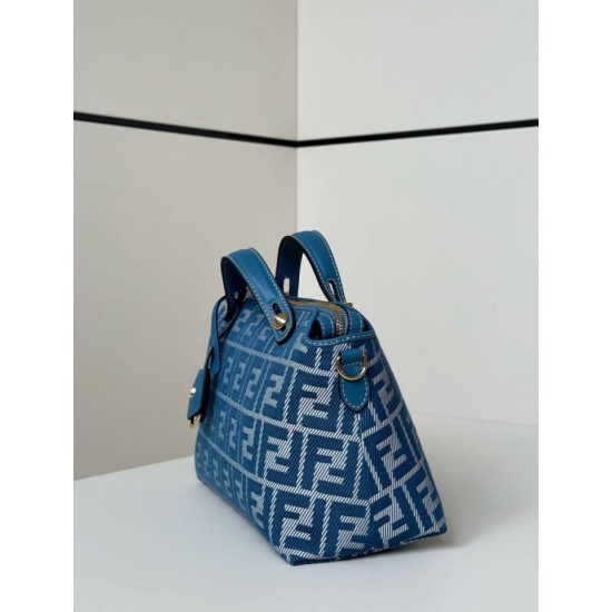 Perfetto Replica Borsa a mano media Fendi By The Way morbida blu Imitazione Outlet