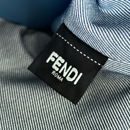 Perfetto Replica Borsa a mano media Fendi By The Way morbida blu Imitazione Outlet