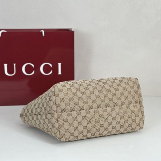 Perfetto Replica Borse tote media Gucci 855279 GG Marmont Marrone Imitazione Outlet