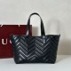 Perfetto Replica Borsa tote media Gucci 855279 GG Marmont Nero Imitazione Outlet
