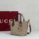 Perfetto Replica Borsa tote piccola Gucci GG Marmont 855391 Marrone Imitazione Outlet