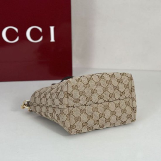 Perfetto Replica Borsa tote piccola Gucci GG Marmont 855391 Marrone Imitazione Outlet