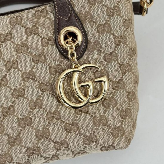 Perfetto Replica Borsa tote piccola Gucci GG Marmont 855391 Marrone Imitazione Outlet