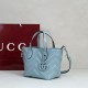 Borsa tote piccola Gucci GG Marmont 855391 Blu False Fatte Bene Online Perfetto Replica Borsa tote piccola Gucci GG Marmont 855391 Blu Imitazione Outlet