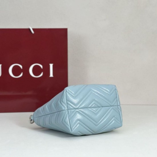 Borsa tote piccola Gucci GG Marmont 855391 Blu False Fatte Bene Online Perfetto Replica Borsa tote piccola Gucci GG Marmont 855391 Blu Imitazione Outlet