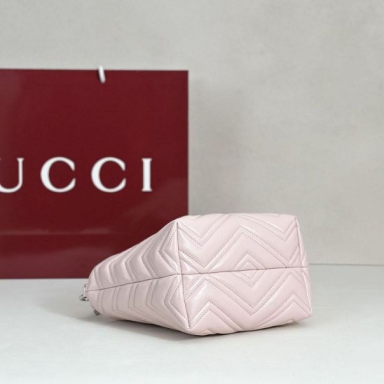 Perfetto Replica Borsa tote piccola Gucci GG Marmont 855391 Rosa Imitazione Outlet